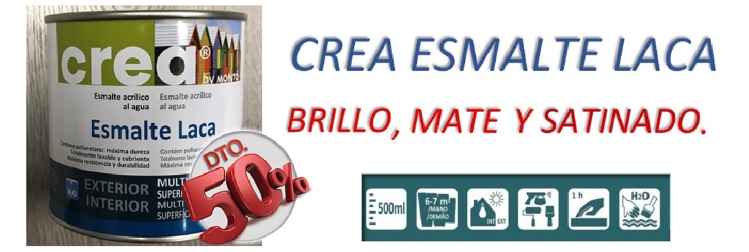 Bote 500 ml. Pintura Crea Esmalte Laca
